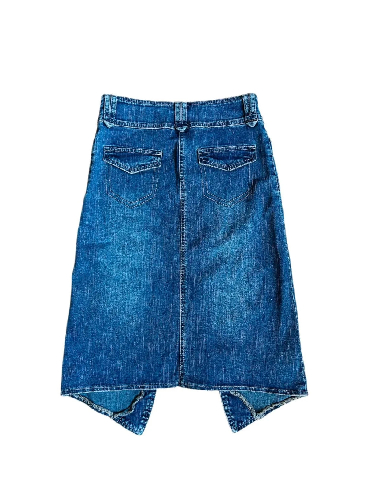 🦋Jupe en jean brodée vintage 2000 Y2K boho folk hippie cottage floral embroidery denim skirt 34/36🌸 – photo 7